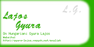 lajos gyura business card